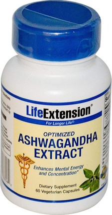 Vegetarian Capsules Life Extension Optimized Ashwaghanda Extract