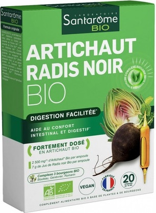 Vials Santarome Organic Artichoke and Black Radish