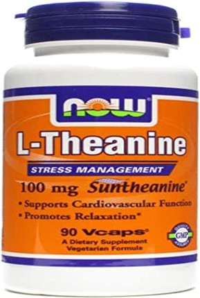 Now Foods L-Theanin Nahrungsergänzungsmittel 100mg 90 vegetarische Kapseln