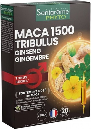 Vitamin Serum Markenlos Santarome Phyto Maca 1500 mit Tribulus, Ginseng und Ingwer