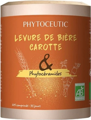 Tablets Markenlos Phytoceutic Brewer's Yeast Carrot and Phytoceramides Organic