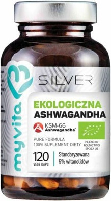 Supplement Myvita Bio Ashwagandha KSM-66 Silver