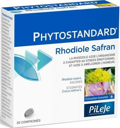 Pileje Phytostandard Rhodiola und Safran Tabletten zur emotionalen Stressbewältigung