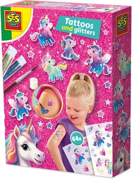 Tattoos und Glitzer Einhorn Ses Creative