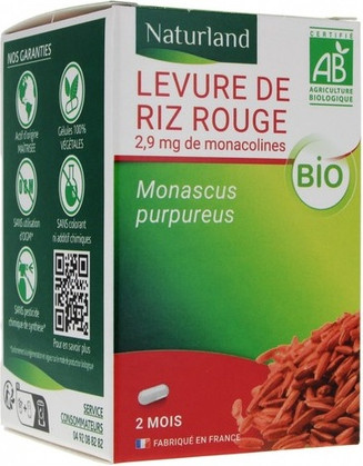 Food Supplement Markenlos Naturland Red Rice Yeast