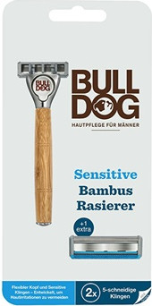 Razor Bulldog Bamboo Sensitive Shaver mit 2 Ersatzköpfen
