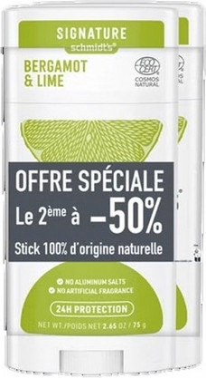 Deodorant Stick Schmidt's Signature Bergamot & Lime