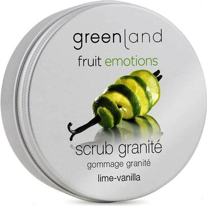 Vannani tozalovchi va qipiqlaydigan vosita Greenland Nature Greenland Granite Lime-Vanilla Scrub