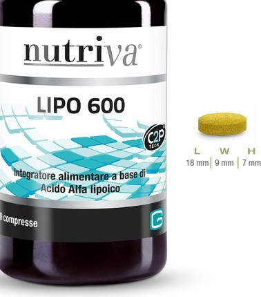 Nahrungsergänzungsmittel Nutriva Lipo 600 Alpha-Liponsäure