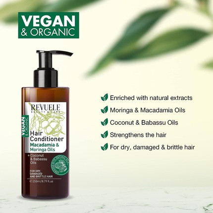 Conditioner Revuele Vegan and Organic Moisturizing Smoothing Treatment