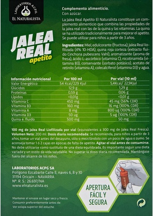 Vitamin Serum El Naturalista El Natural Royal Jelly Appetite 20 Easy Open Vials