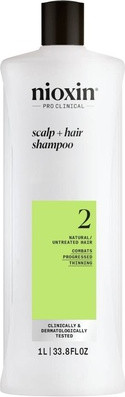 Shampoo Nioxin System 2 Für natürliches Haar bei fortgeschrittenem Haarausfall