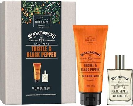 Body Care Set Scottish Fine Soaps Thistle & Black Pepper
