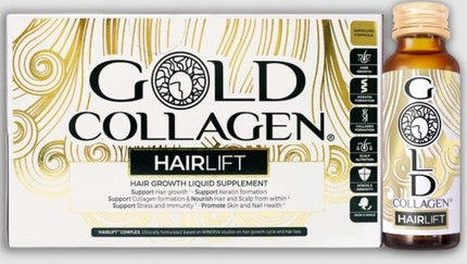 Liquid Supplement Minerva Research Labs Gold Collagen Hairlift