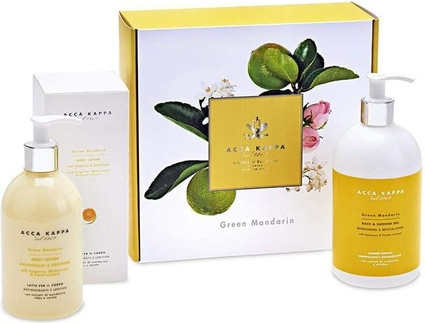 Shower Gel and Body Lotion Gift Set Acca Kappa Green Mandarin