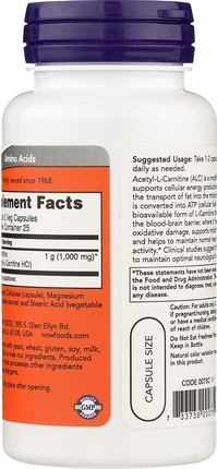 Now Foods Acetyl L-Carnitin Kapseln