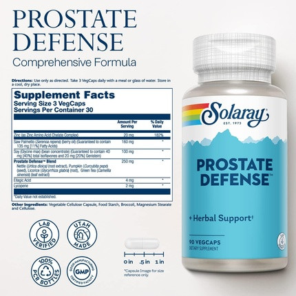 Овощная капсула Solaray Prostate Defense