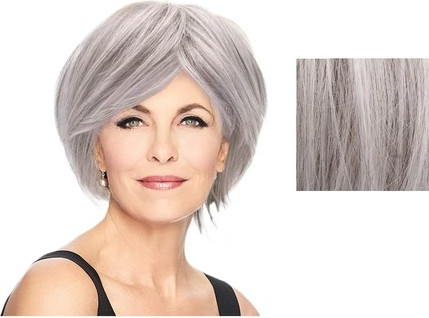 Парик WIG Hairdo с эффектом «Рваный боб» Светло-серый