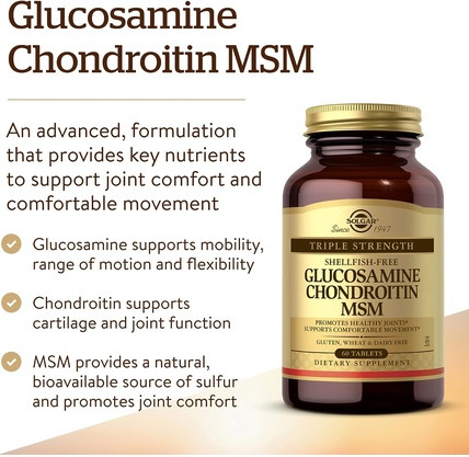 Tablets Solgar Extra Strength Glucosamine Chondroitin MSM