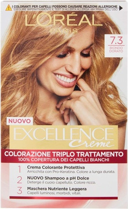 Hair Color Cream Palette Excellence No. 7.3 Golden Blonde