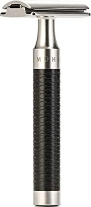 Rasierhobel Mühle ROCCA Traditional Rasierhobel R 96 Geschlossener Kamm - Schwarzer Edelstahlgriff