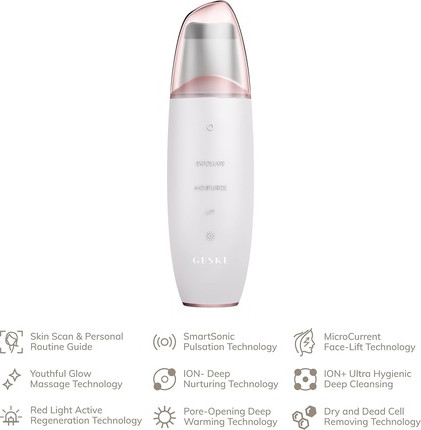 Gesichtsreinigungsgerät Geske GESKE SmartAppGuided MicroCurrent Skin Scrubber & Mitesserentferner 9 in 1