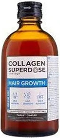 Flüssiges Nahrungsergänzungsmittel Gold Collagen Collagen Superdose Hair Growth Liquid Supplement mit Keratin, Vorrat für 30 Tage