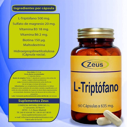 Capsules Zeus+Dione L-Triptofan