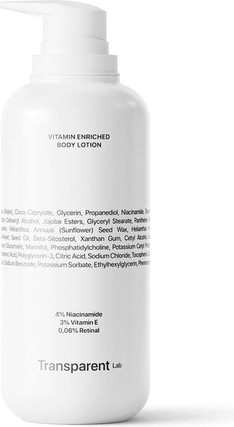 Body Lotion Transparent Labs Transparent Lab Vitamin Enriched Body Lotion - Slow-Aging Formula