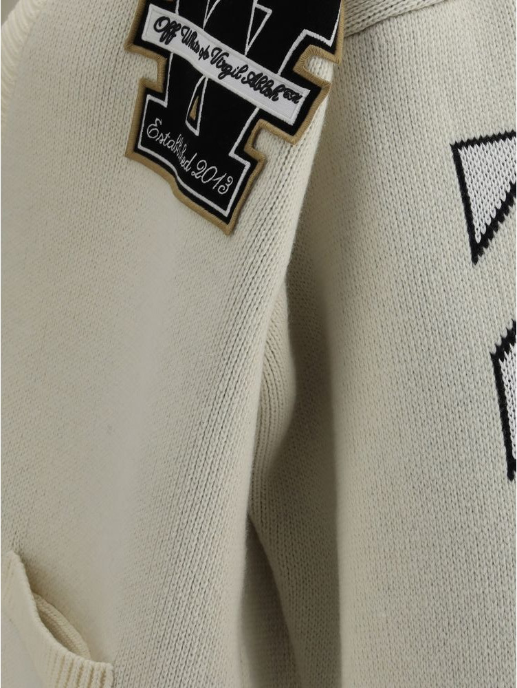 Cardigan Off-White Moon Vars Knit Cardigan