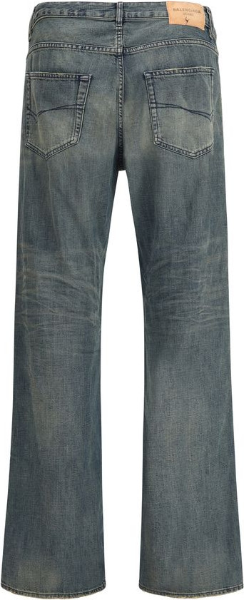 Blue Cotton Relaxed Fit Jeans Balenciaga