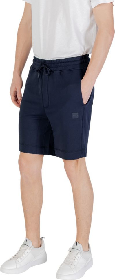 Шорты Bermuda из синего хлопка от Hugo Boss
