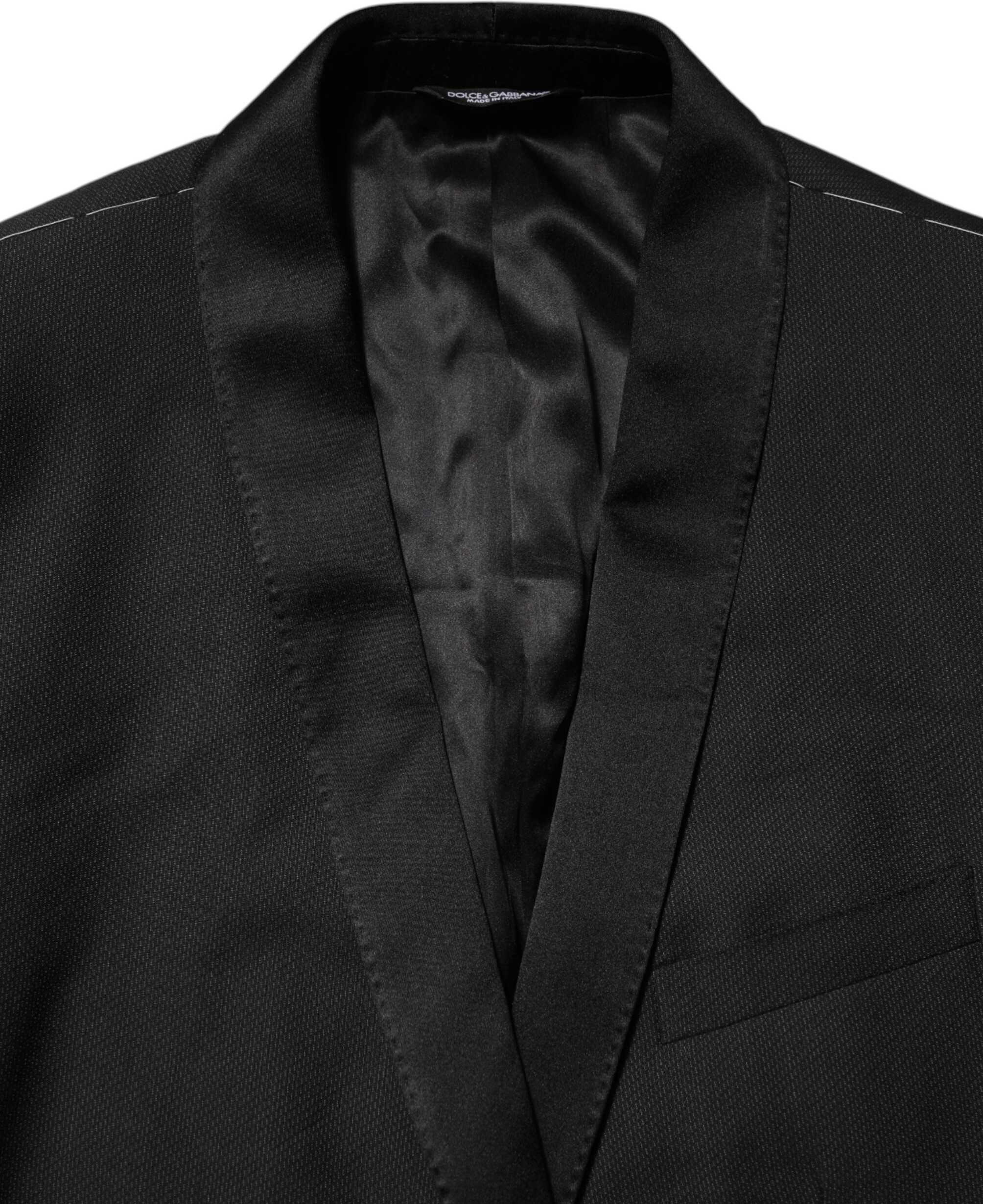 Suit Coat Blazer Dolce & Gabbana Black Wool GOLD 1 Button