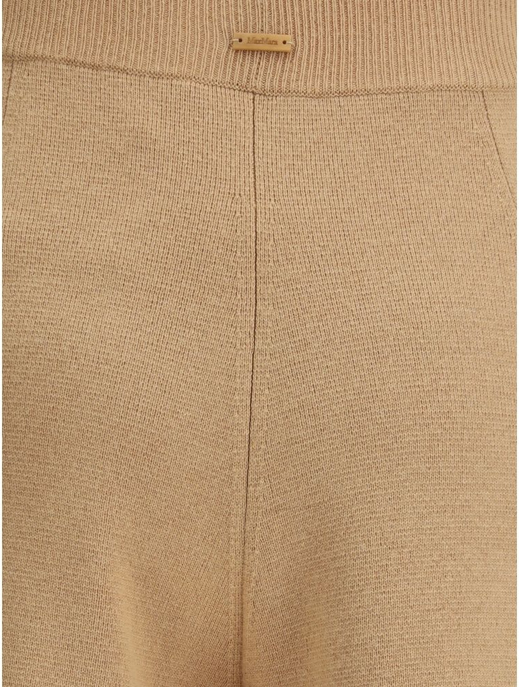 Брюки Max Mara Бежевые Шерстяные Повседневные