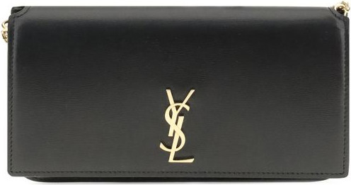 Qora mol terisidan yasalgan Rimel Saint Laurent yelka sumkasi