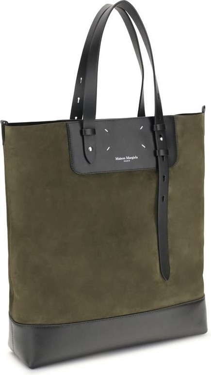 Bicolor Calf Leather Bos Taurus Shoulder Bag by Maison Margiela