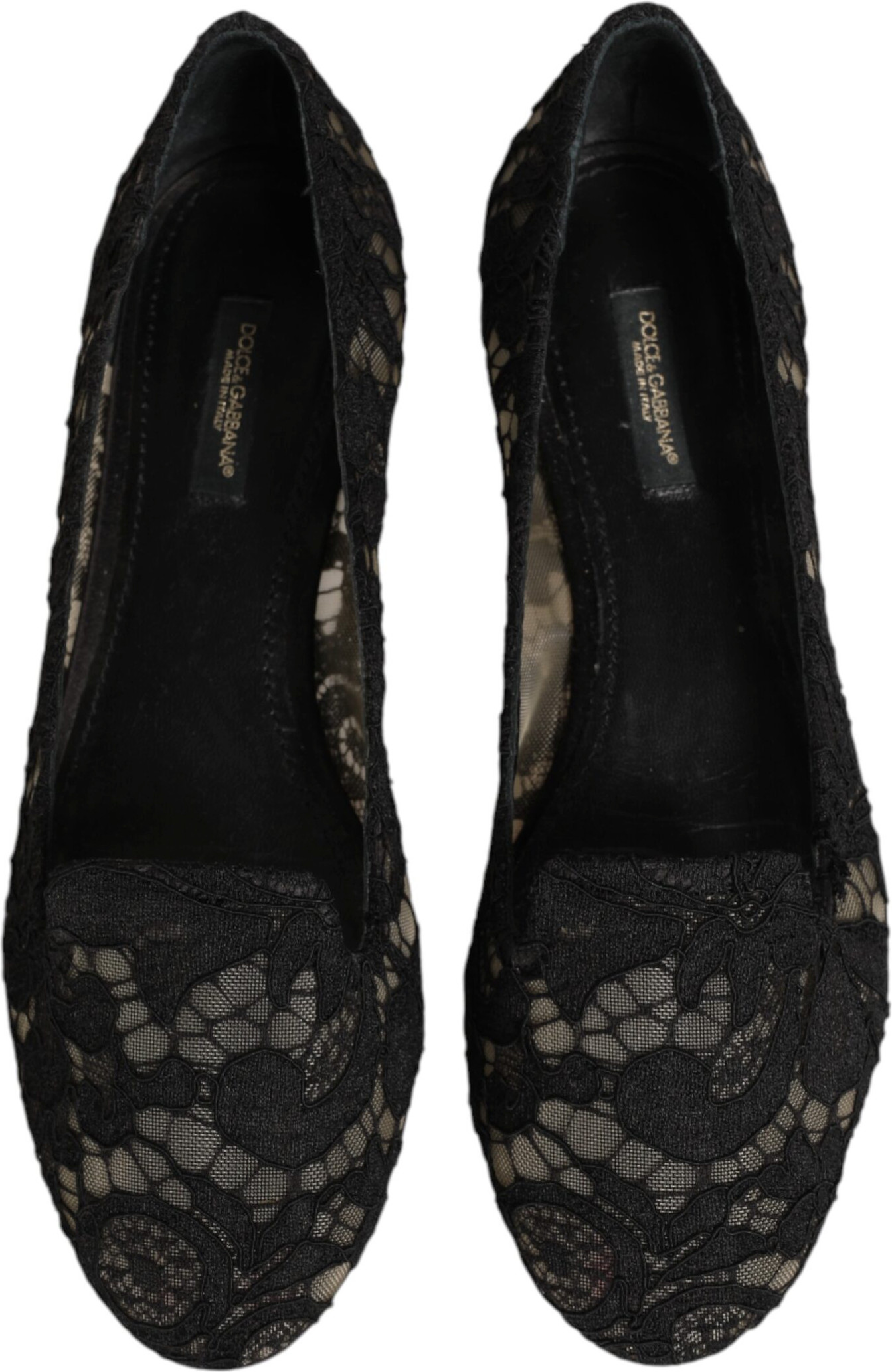 Черные туфли-лодочки Taormina Lace Dolce & Gabbana