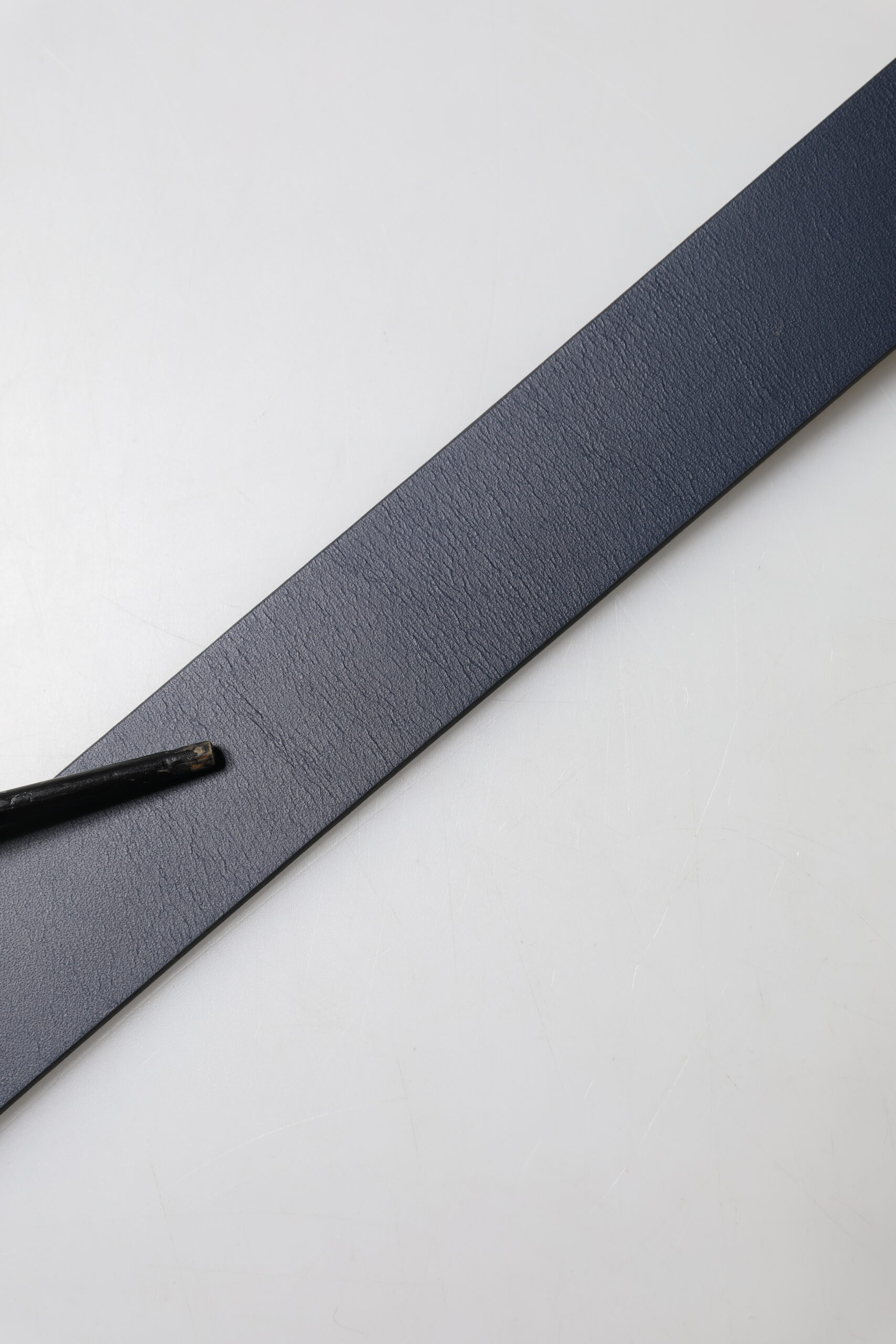 Blue Leather Classic Metal Logo Buckle Belt Dolce & Gabbana