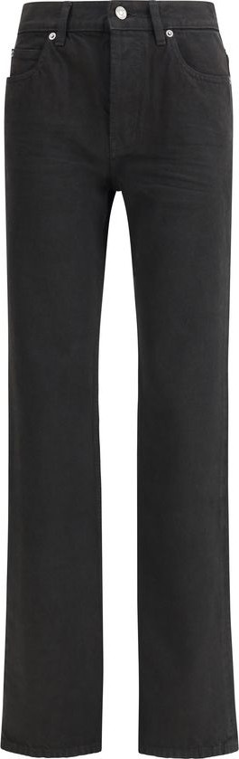 Джинсы Saint Laurent черные хлопковые прямого кроя