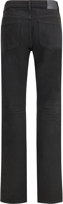 Джинсы Saint Laurent черные хлопковые прямого кроя
