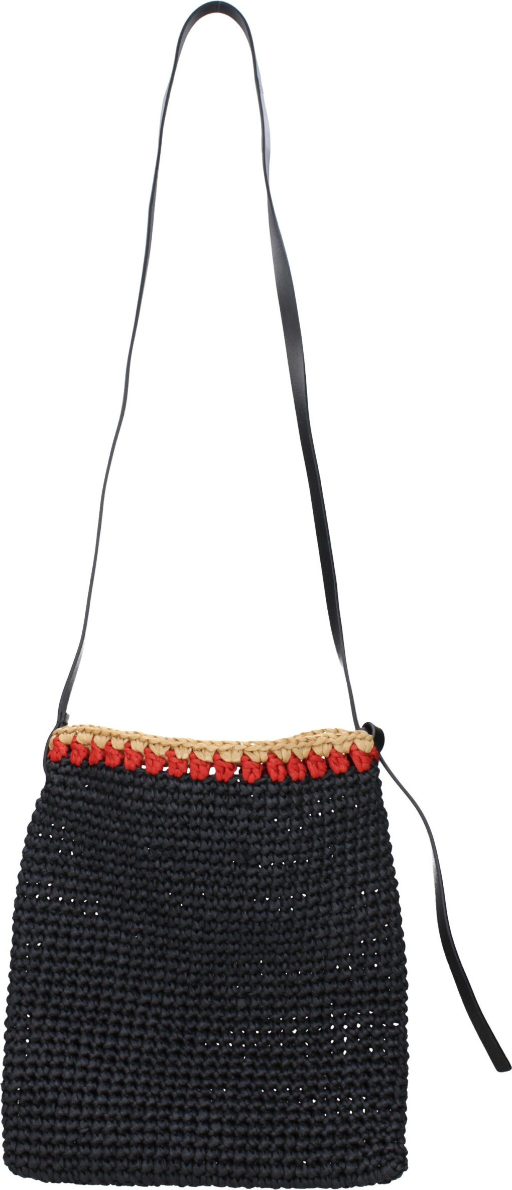Qora Raffia Crossbody sumkasi