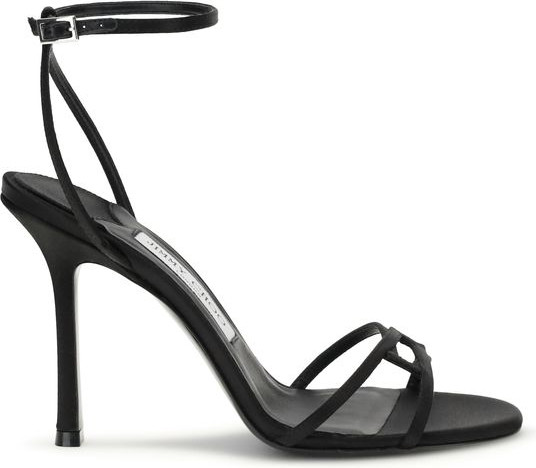Black Calf Leather Bos Taurus Stiletto Heel Sandals