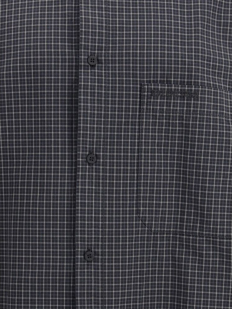 Balenciaga Black Wool Pattern Shirt