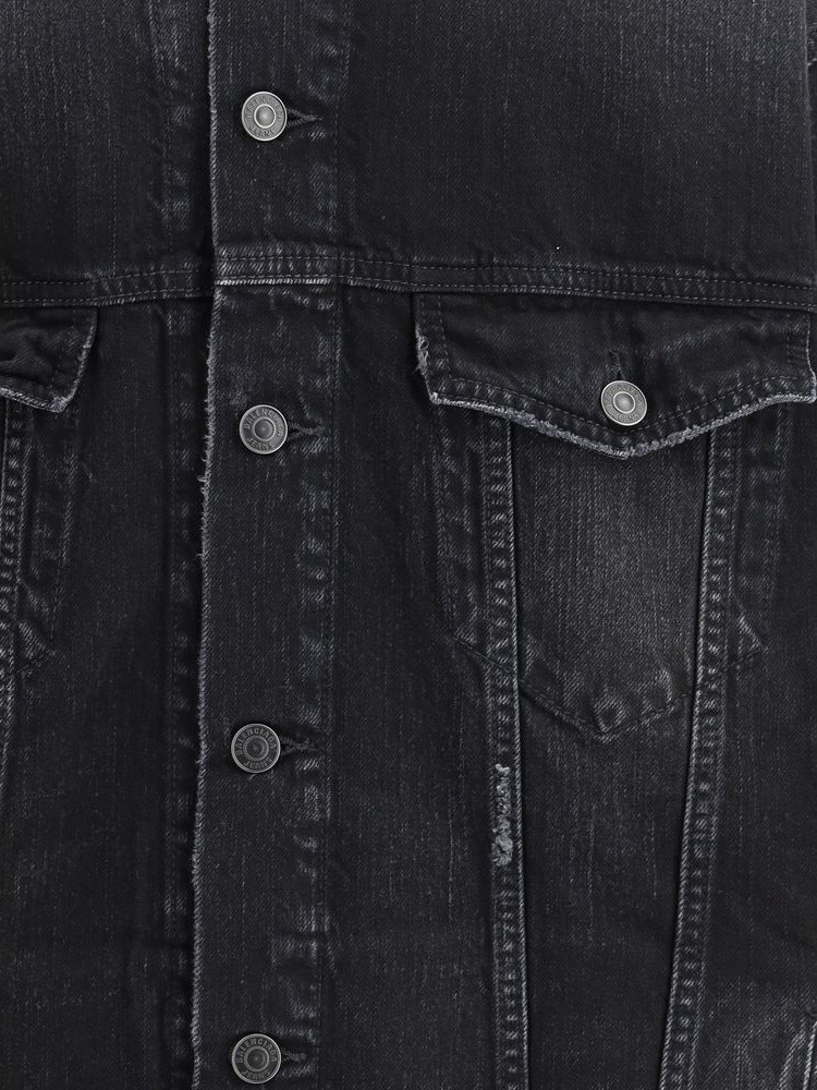 Jacket Balenciaga Black Cotton Denim