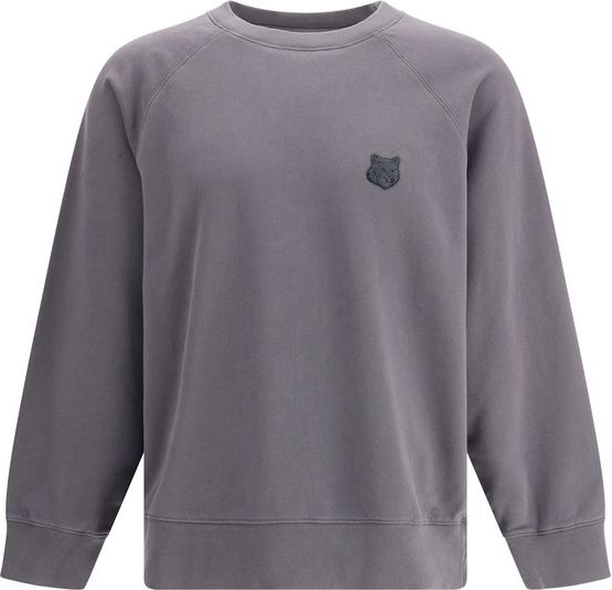 Gray Cotton Sweatshirt Maison Kitsuné