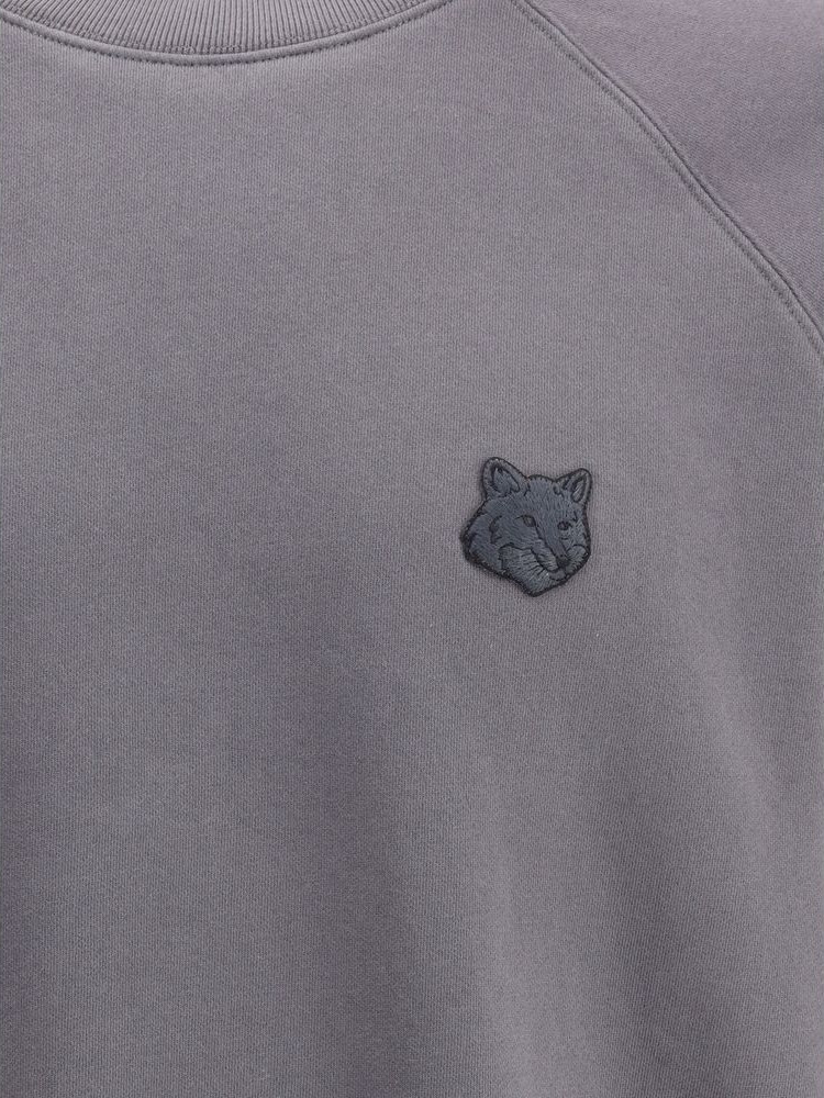 Gray Cotton Sweatshirt Maison Kitsuné