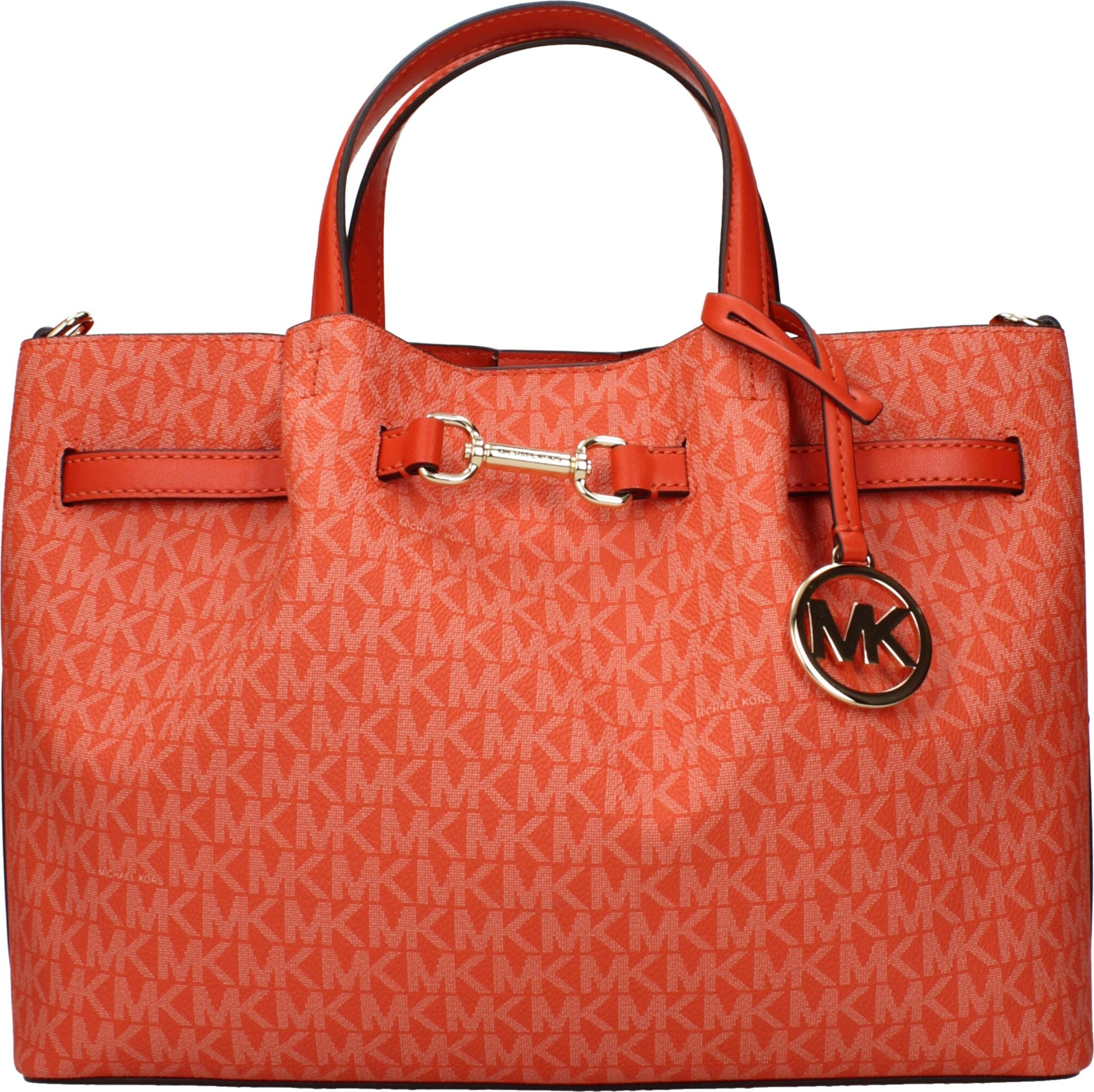 Оранжевая тканевая сумка Michael Kors