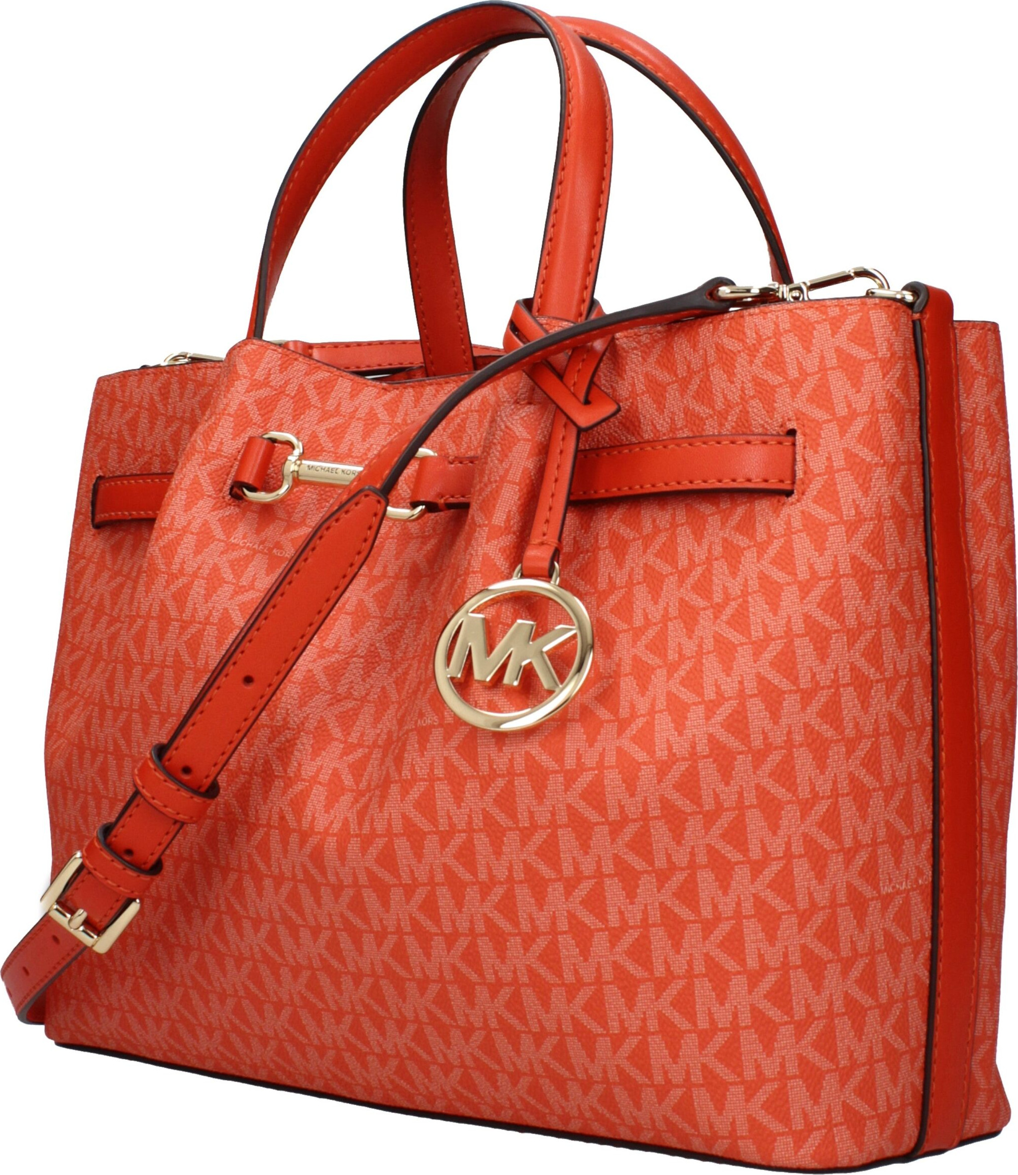 Оранжевая тканевая сумка Michael Kors