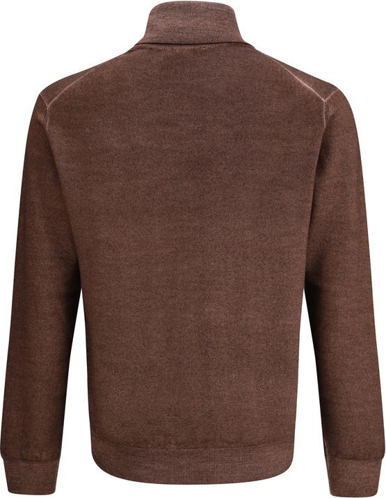 Brown Wool Turtleneck Cruciani