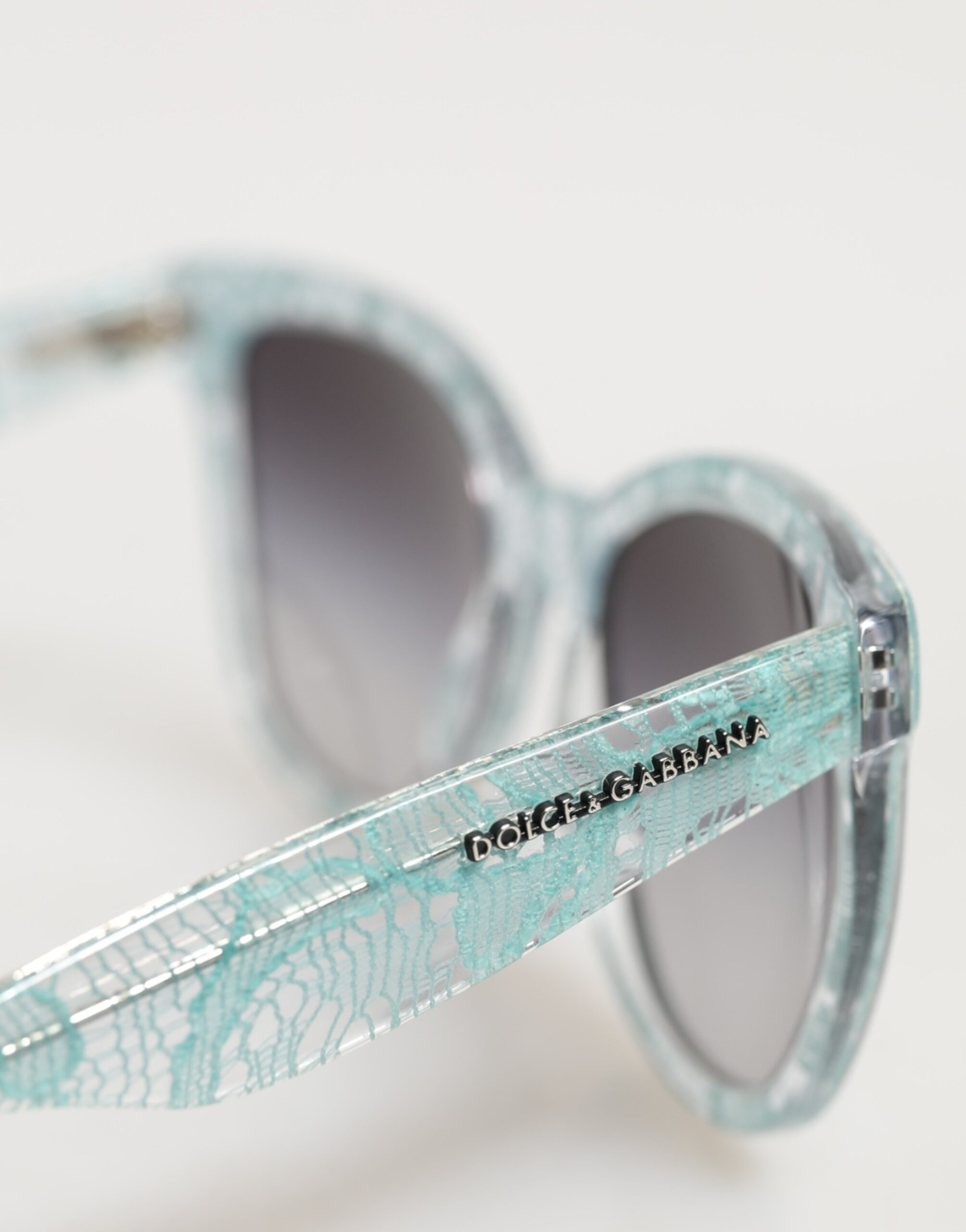Dolce & Gabbana DG4190 Очки-солнцезащитные прямоугольные с синим кружевом из ацетата
